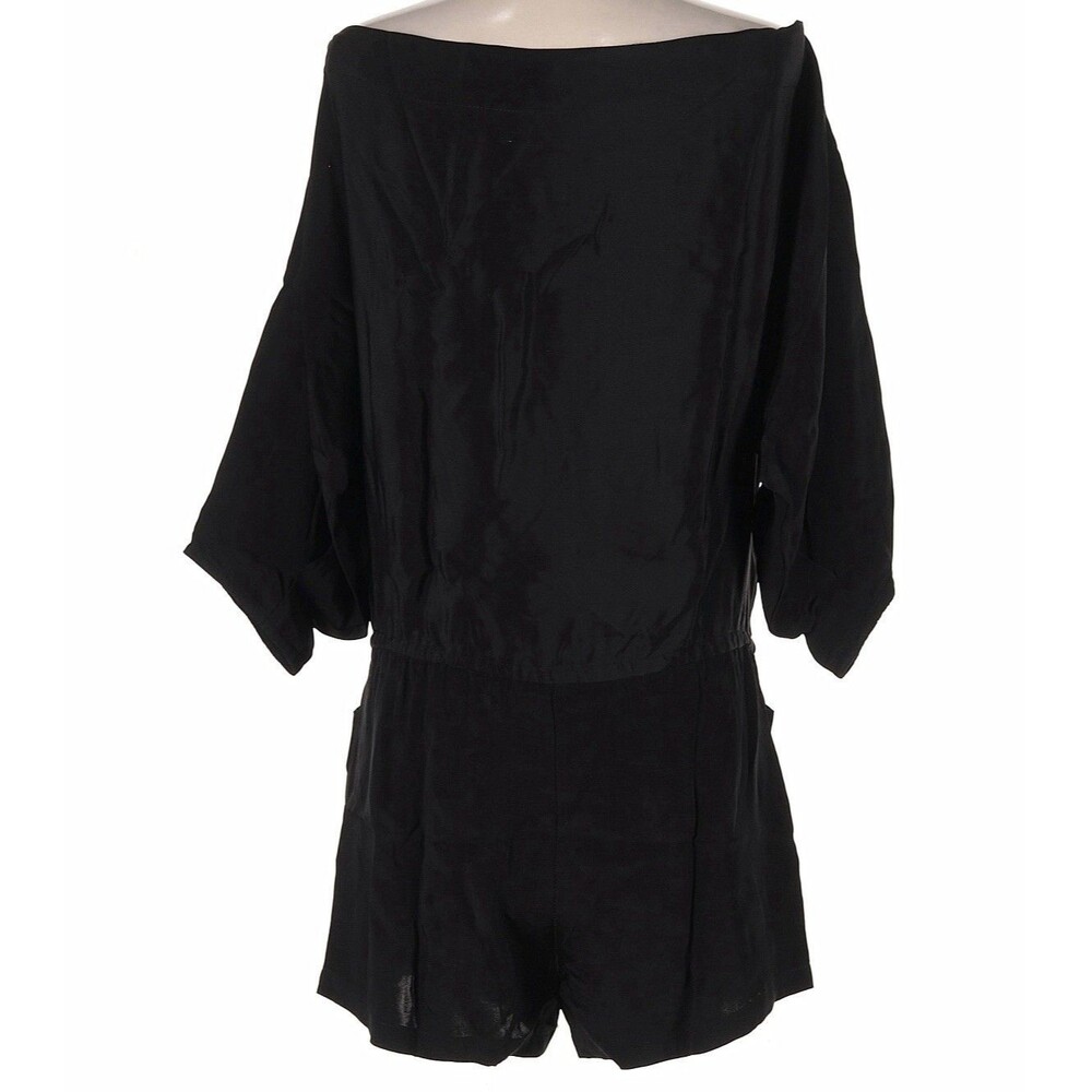 Alexis Black Off-Shoulder Short Jumpsuit